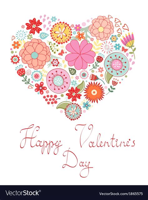 Happy Valentines Day Card Royalty Free Vector Image
