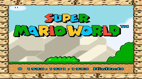 Super Mario World Hd Intro Title Screen And In Game Youtube