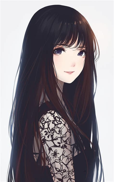Download 840x1336 Wallpaper Beautiful Anime Girl Artwork Long Hair