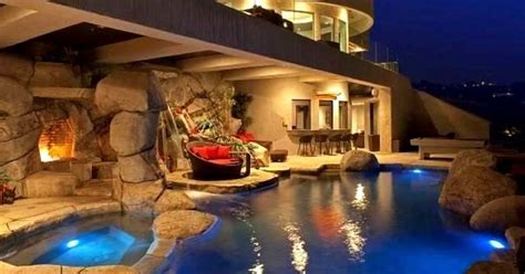 Man Cave With A Pool Hot Tub Fire Place And Outdoor Bar Make Sure