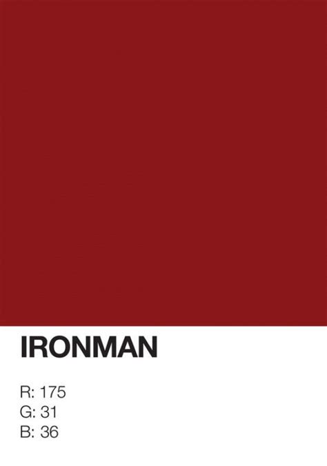 Ironman Red Pantone Palette Pantone Color Pantone Swatches Rouge