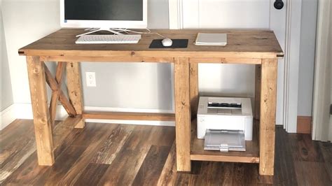 Rustic X Desk Youtube In 2020 With Images Rustic White Desk Desk