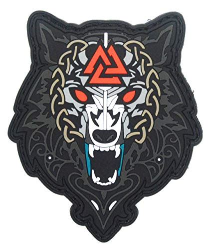 Viking Wolf Of Odin Valknut Pvc Morale Tactical Badge