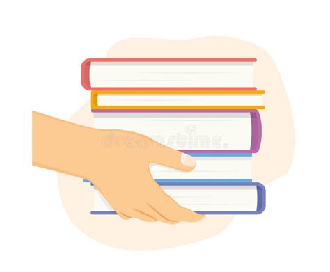 Hand Holding Stack Of Books Concept Of Learning University Wisdom