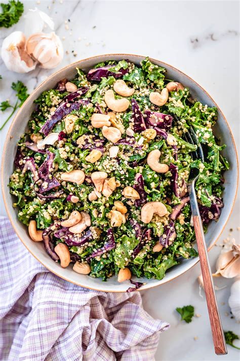 Kale And Quinoa Salad Recipe Vegan Healthy Two Spoons