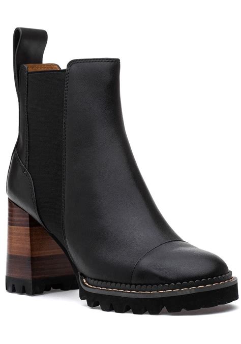 See By Chloé Leather Mallory Chelsea Lug Boot Black Lyst