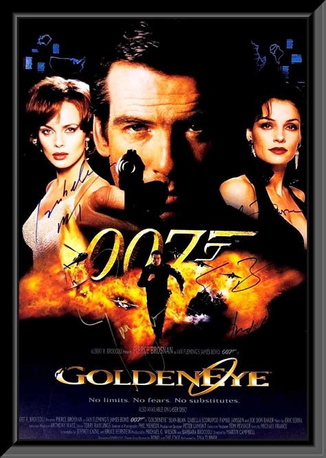 Goldeneye Cast Signed Movie Poster Autographed By Pierce Brosnan Sean