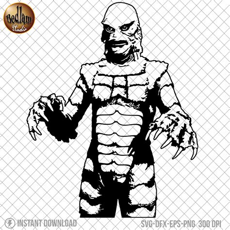 Creature From The Black Lagoon Clipart Movie Monster Clipart Etsy Israel