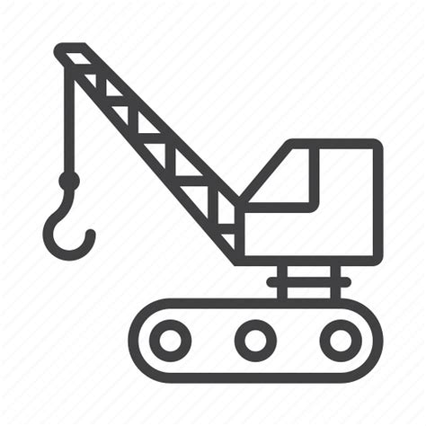 Construction Crane Crawler Heavy Icon Download On Iconfinder