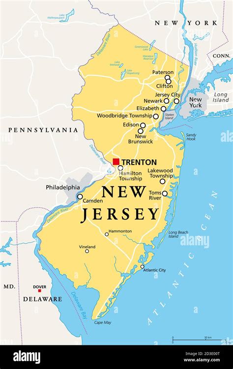 Mapa De New Jersey Fotos E Imágenes De Stock Alamy