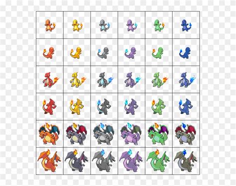 Pokemon Recolors The First 151 Pokemons Families Sprites Hd Png