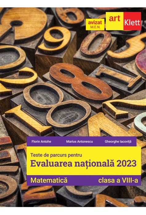 Evaluarea națională 2023 MATEMATICĂ Clasa a VIII a ArtKlett