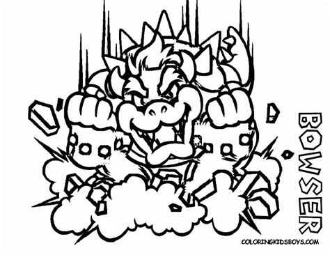 Can you rescue princess peach from this fire breathing foe? Dry Bowser Coloring Pages - Coloring Home