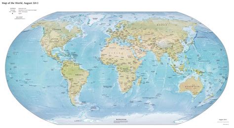 Large Detailed Political Map Of The World With Relief And Major Cities