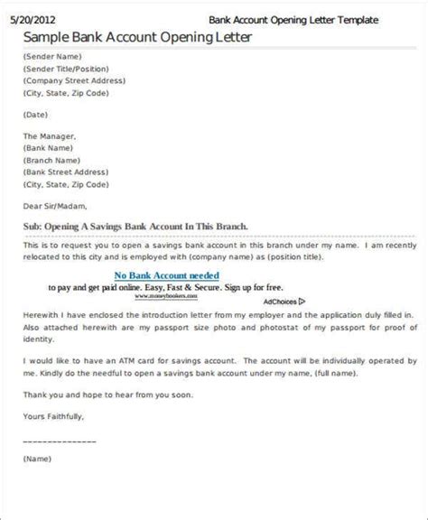 Request to change bank account details. Bank Letter Templates - 13+ Free Sample, Example Format ...