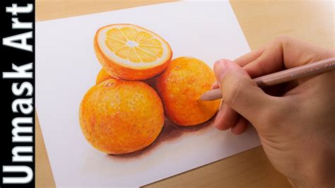 Do you love to see these fruits colorful? Oranges Still Life | Colored Pencil Drawing Time Lapse ...