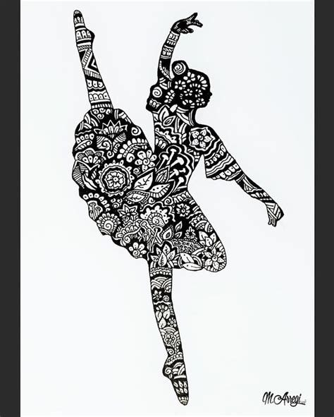 Bailarina De Ballet Ballet Dancer Balletdancer Zentangle