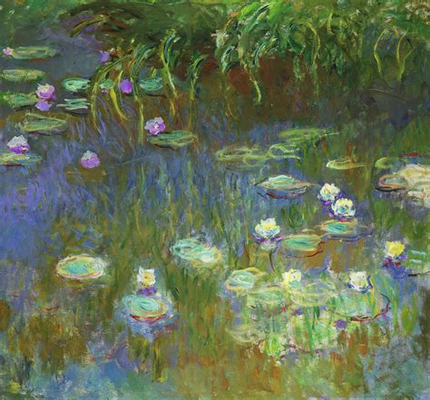 The Water Lilies 1922 Painting By Claude Monet Pixels