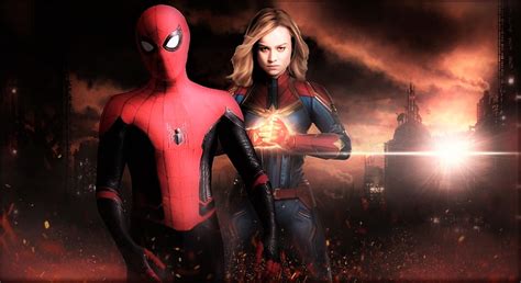 Spider Man And Captain Marvel By Tristanhartup On Deviantart