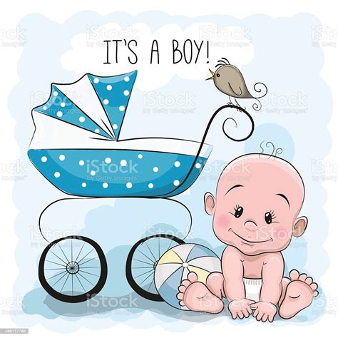 Cute Cartoon Baby Boy Stock Vector Art And More Images Of