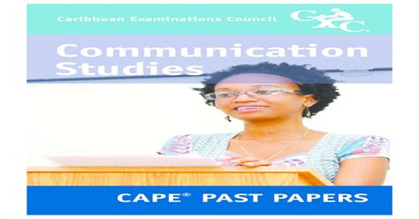 Cape Communication Studies Past Papers
