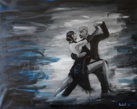 Original Acrylic Painting Tango Dance Couple Passionate Dance Etsy