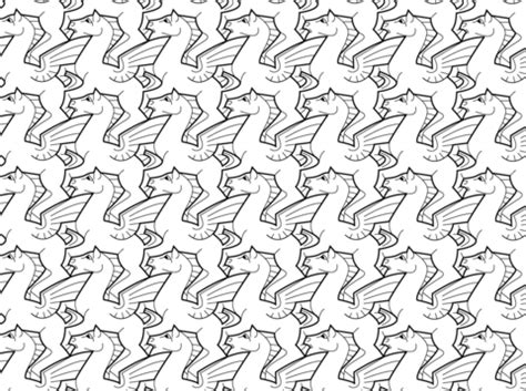 Escher coloring page | free printable coloring pages. Pegasus Tessellation by M.C. Escher coloring page | Free ...