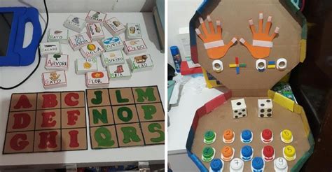 Mãe Cria Jogos Para Filho Autista Com Caixas De Sapato E De Pizza