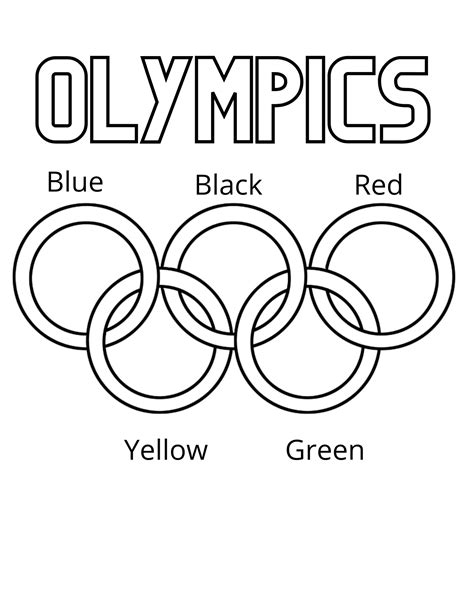 Free Printable Olympic Rings Coloring Pages Classy Mommy