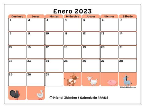 Calendario Enero De 2023 Para Imprimir “444ds” Michel Zbinden Us