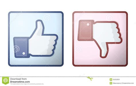 Facebook Like Dislike Thumb Up Sign Illustration Of The Facebook Thumb