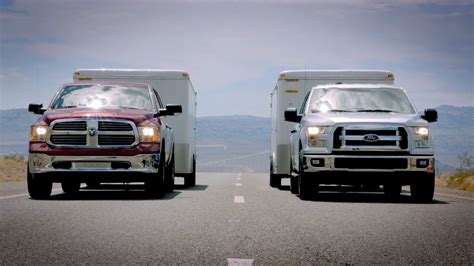 2015 Ford F 150 Towing Test Vs Ram 1500 And Chevy Silverado Youtube