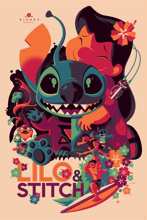 Tom Whalen E Seus Incríveis Posters Stitch Lilo Stitch And Wallpaper
