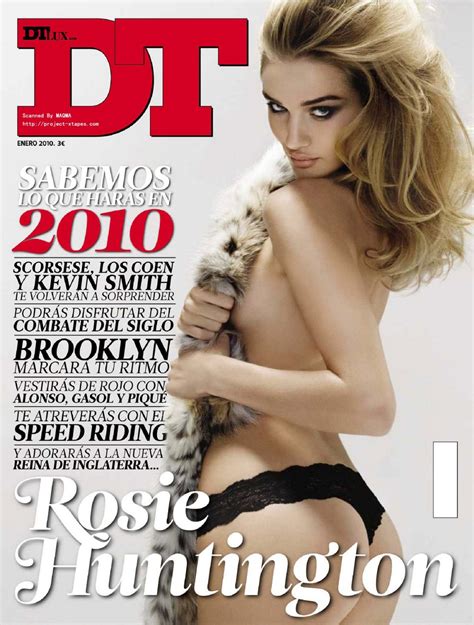 Rosie Huntington Whiteley Posing Topless For January 2011 Issue Of