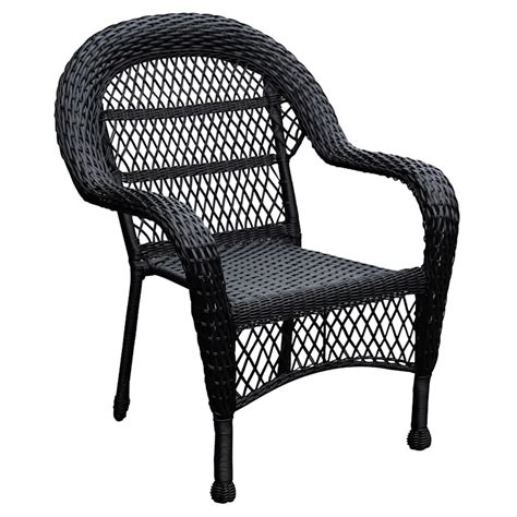 Outdoor Wicker Chair Black At Home