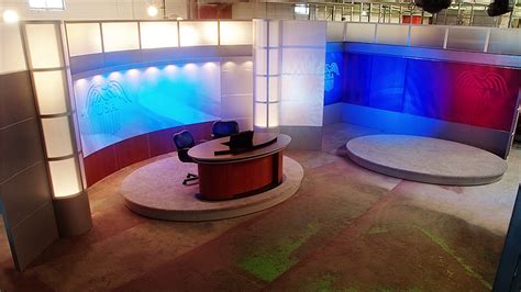 Broadcast News Studio Tv Set Design Tvsetdesigns Com Youtube