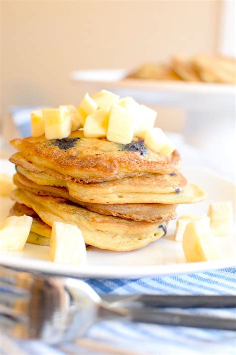 Vegan And Gluten Free Banana Blueberry Pancakes Natural Tasty Chef