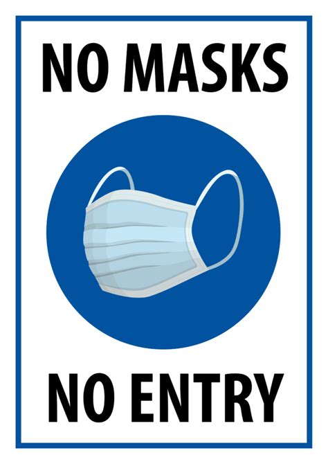 No Mask No Entry Printable