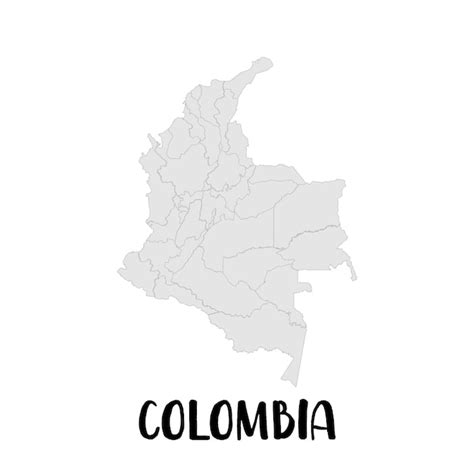 Premium Vector Colombia Map High Detailed Map Of Colombia On White