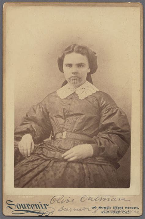 Rare Portraits Of Olive Oatman The Girl With The Tattooed Face From