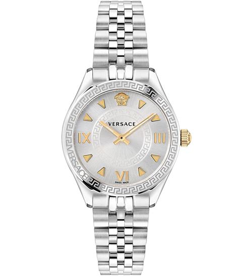 versace women s hellenyium quartz analog stainless steel bracelet watch dillard s