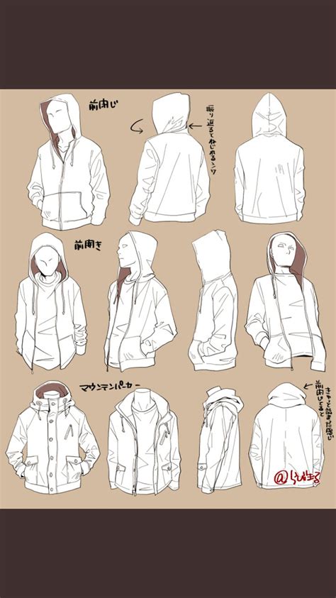 Reference sketch drawing hoodie outline hoodie drawing a. Jacken | Kleidung zeichnen, Zeichnungen, Zeichnung referenz