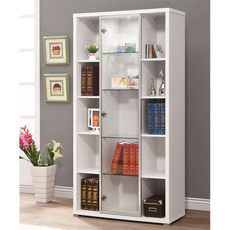 Great savings & free delivery / collection on many items. White Display Cabinet w/ Glass Door by Coaster Furniture ...