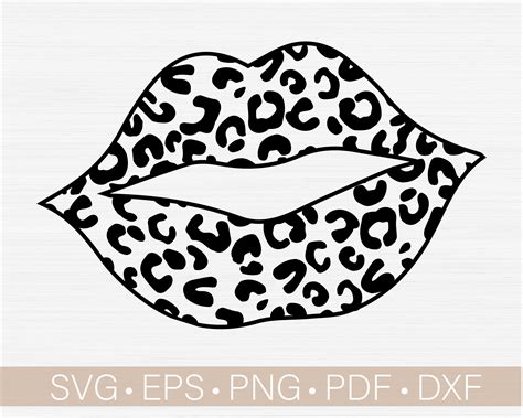 Leopard Lips Svg Cheetah Kiss Svg Png Cut File For Cricut Etsy