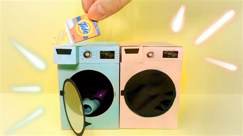 Diy Miniature Washing Machine Paper Free Template 👍🏻 Youtube