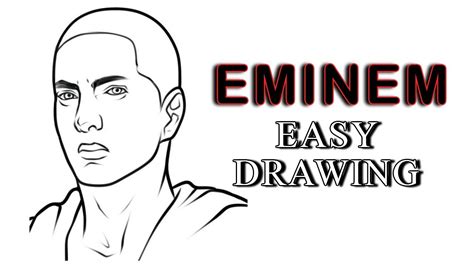 Eminem Drawing How To Draw Eminem Sketch Art Easy Outline Youtube