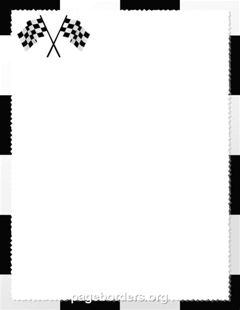 Checkered Flag Border Clip Art Page Border And Vector Graphics