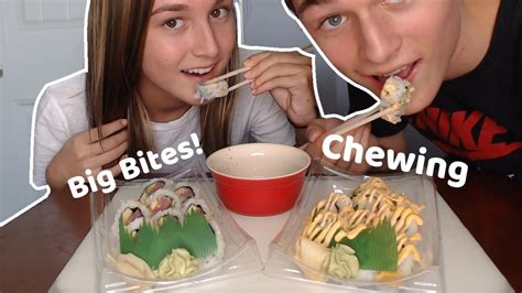 Asmr Sushi Twin Eating Sounds Big Bites Dennisasmr Youtube