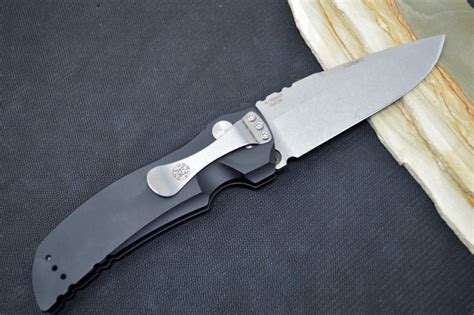 Hogue Knives Ex A01 Auto Matte Black Aluminum Handle 154cm Steel