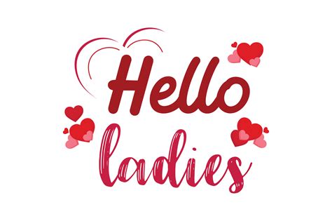 Hello Ladies Graphic By Thelucky · Creative Fabrica